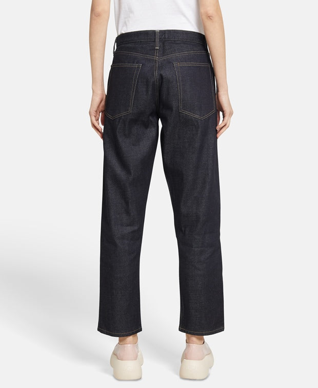 Jil Sander Twisted Relaxed Fit Jeans Dark Blue