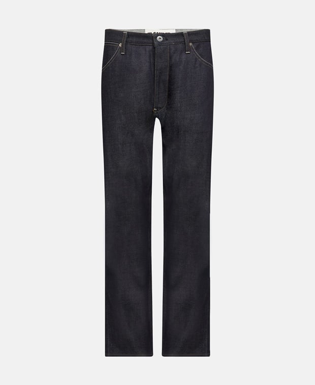 Jil Sander Twisted Relaxed Fit Jeans Dark Blue