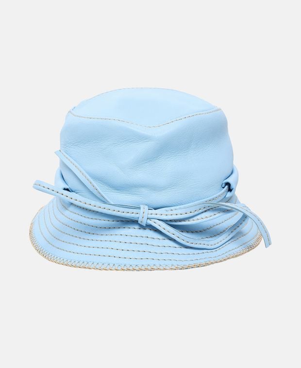 Jacquemus Leather bucket hat Blue