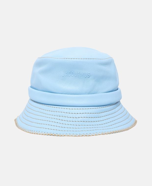 Jacquemus Leather bucket hat Blue