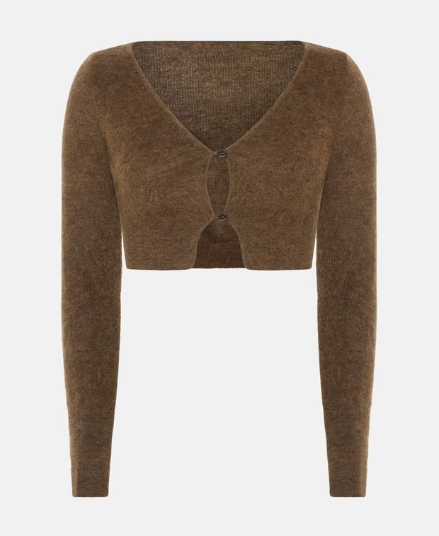 Jacquemus Wool-blend cardigan Dark Brown