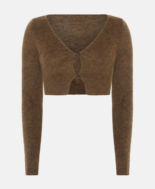 Jacquemus Wool-blend cardigan Dark Brown