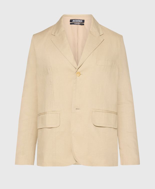 Jacquemus Linen-blend suit jacket Bacio