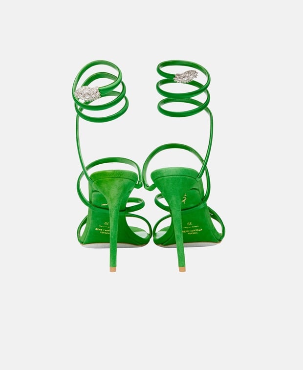 Rene Caovilla Cleo Ankle strap sandals Green