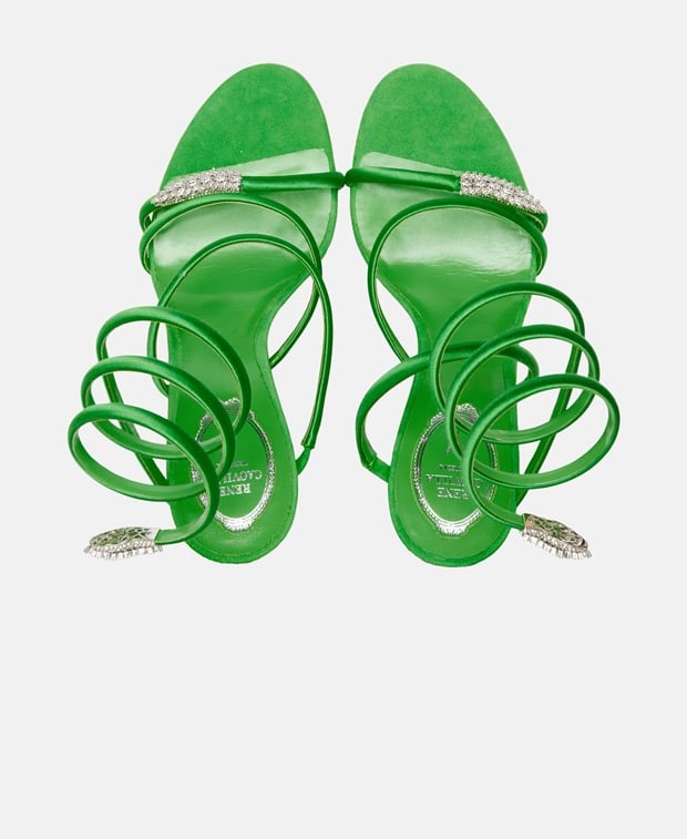 Rene Caovilla Cleo Ankle strap sandals Green