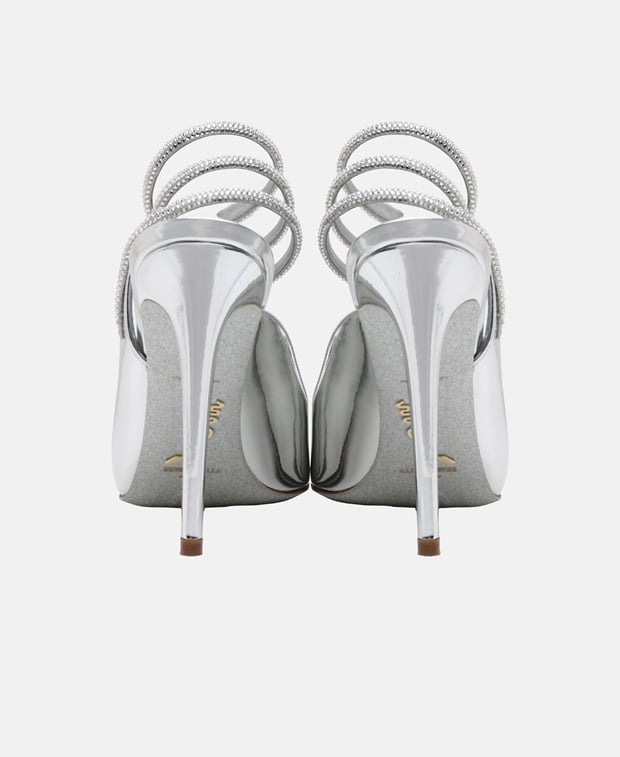 Rene Caovilla Pumps with calf lacing Silver