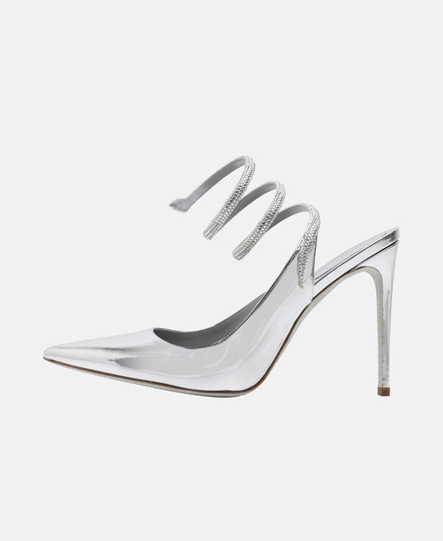 Rene Caovilla Pumps with calf lacing Silver