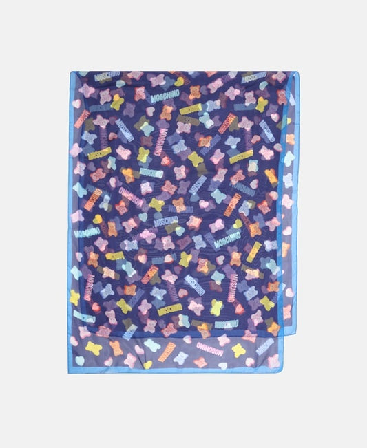 Moschino Silk scarf Blue