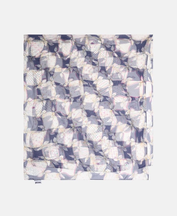 Moschino Silk scarf Dark Blue