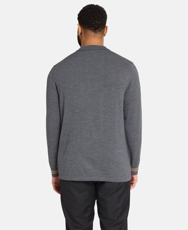 Burberry Woolen long sleeve polo Medium Grey