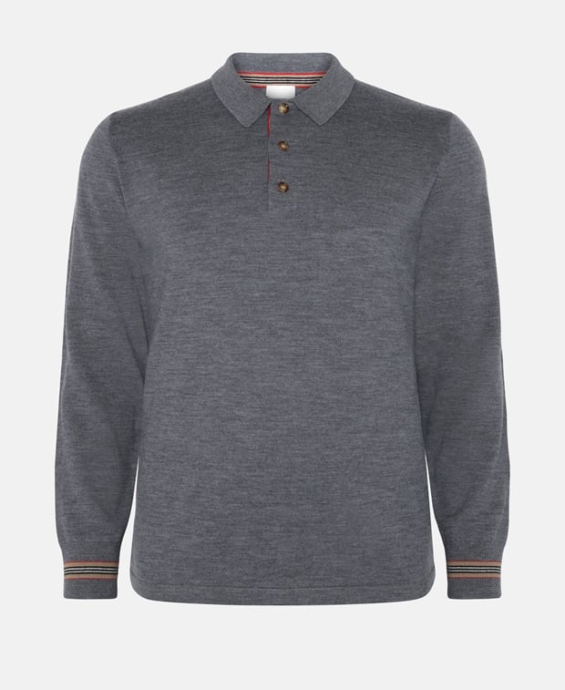 Burberry Woolen long sleeve polo Medium Grey