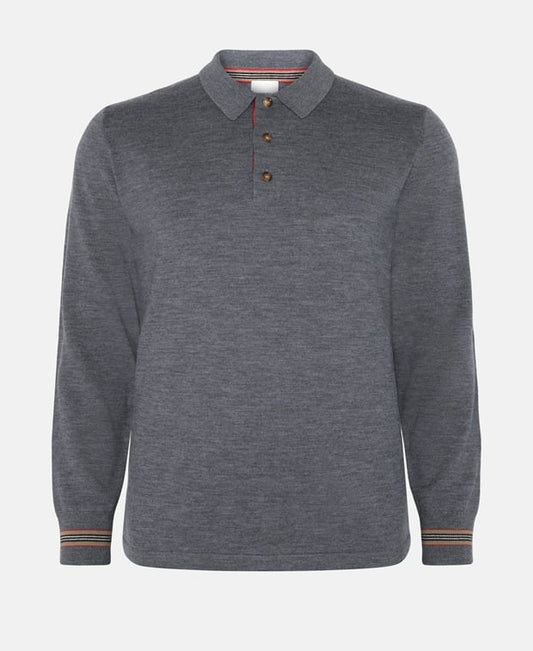 Burberry Woolen long sleeve polo Medium Grey