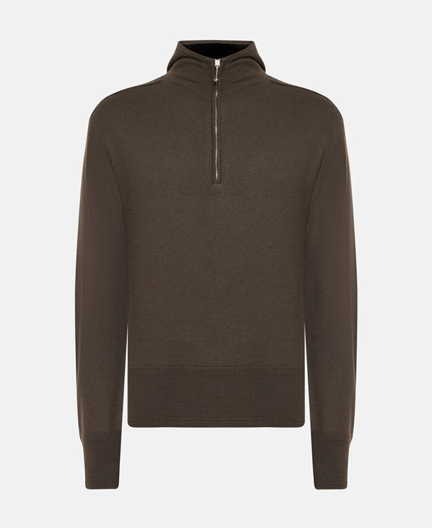 Burberry Hooded knit jumper Tan