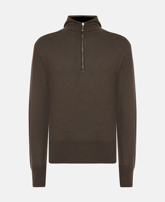 Burberry Hooded knit jumper Tan