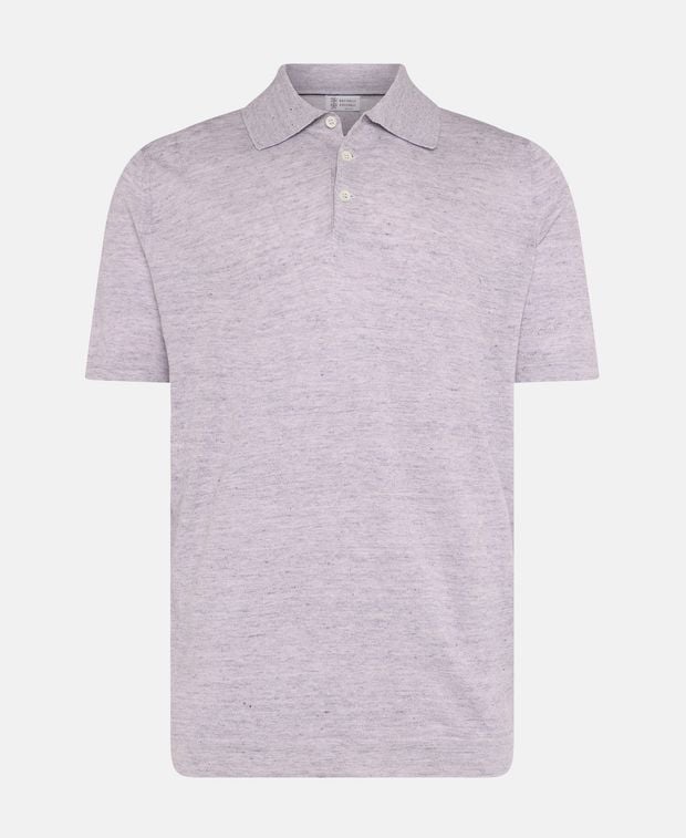 Brunello Cucinelli Linen-blend knitted polo shirt