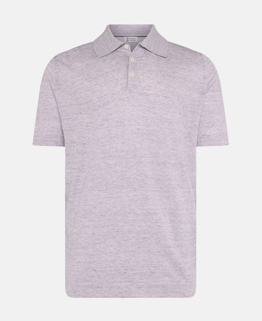 Brunello Cucinelli Linen-blend knitted polo shirt