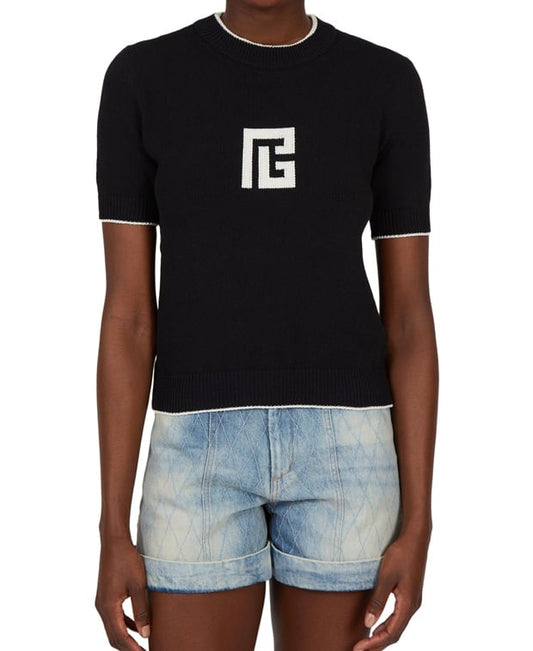 Balmain Knitted top Black