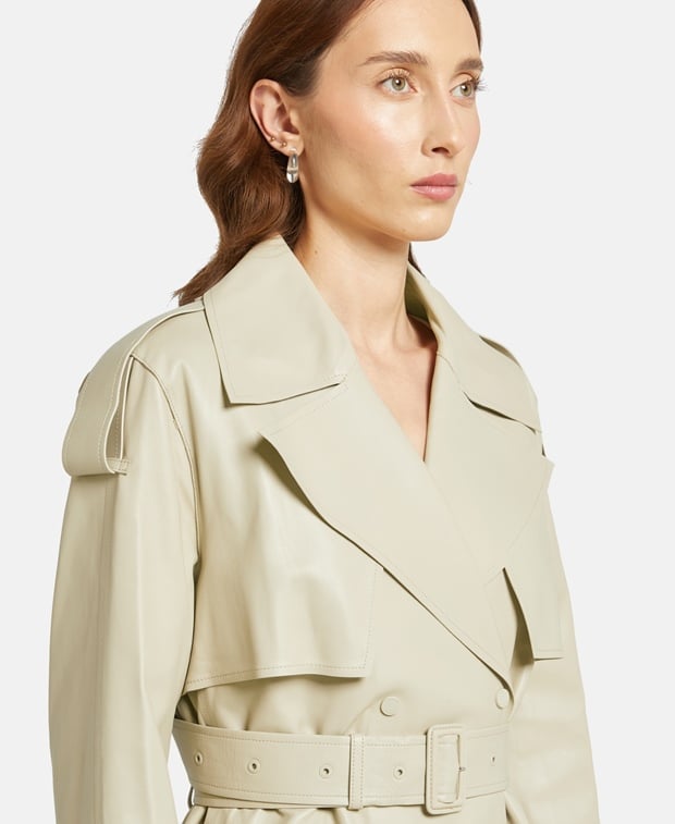Mackage Leather trench coat MEDORA