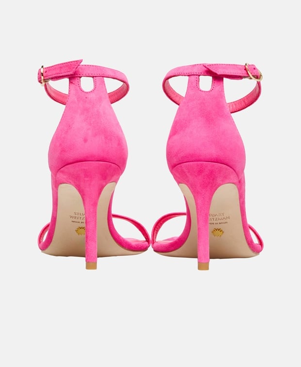 Stuart Weitzman Nunakedcurve 85 Ankle strap sandals Pink