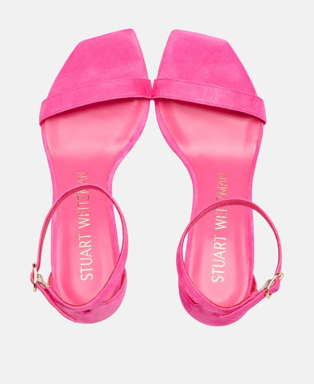 Stuart Weitzman Nunakedcurve 85 Ankle strap sandals Pink