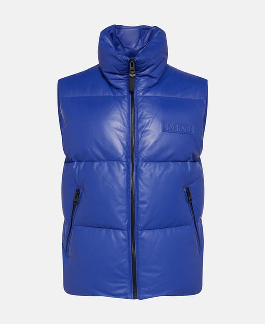 Leather down vest