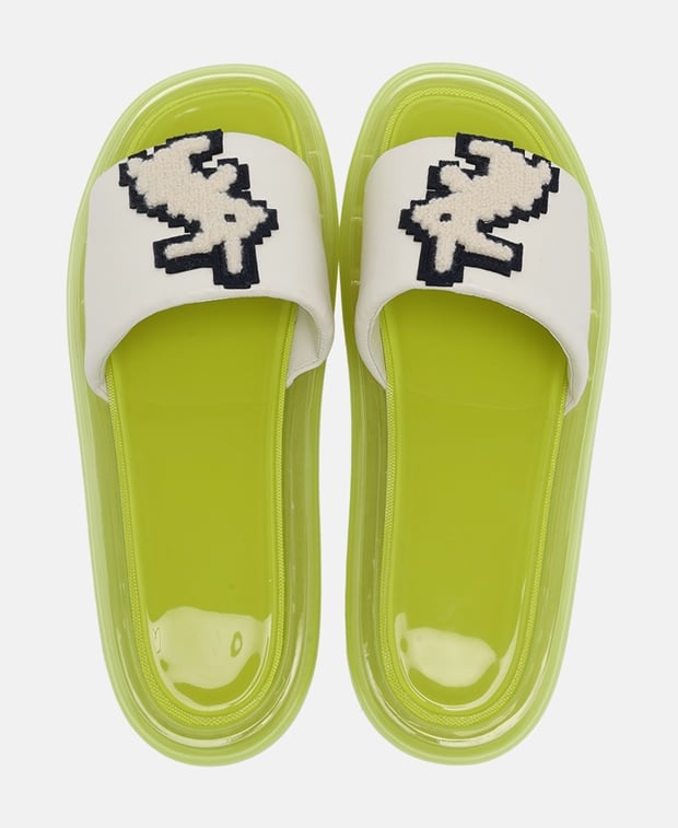 Tory Burch Rabbit Bubble Jelly Pool shoes Apple Green