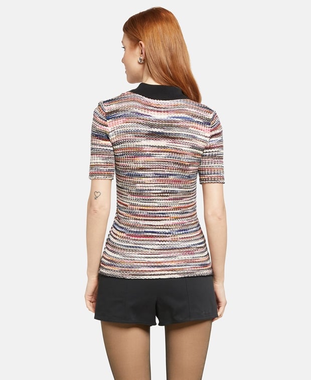 Missoni Knitted polo shirt Burgundy