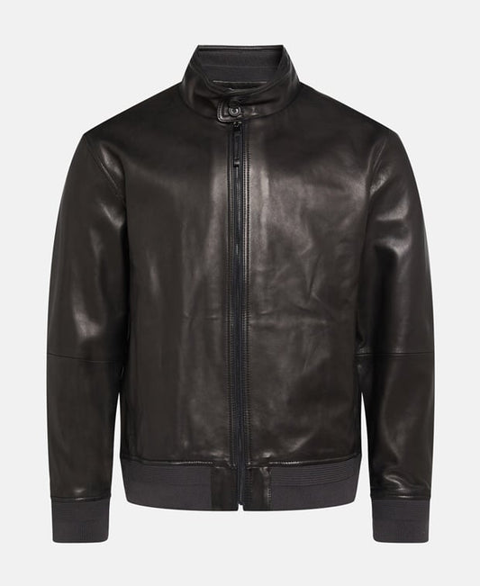 Leather blouson