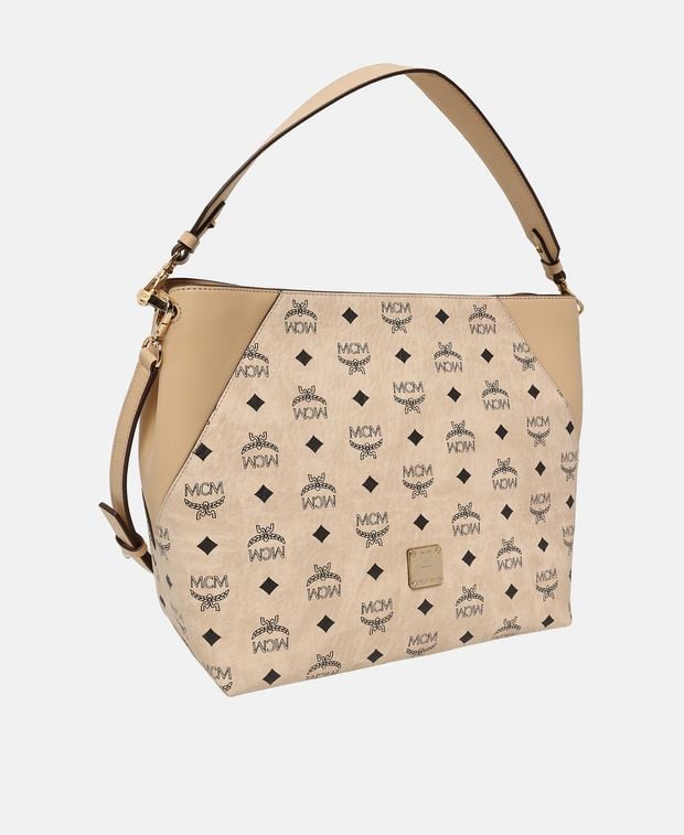 MCM Leather shoulder bag Beige