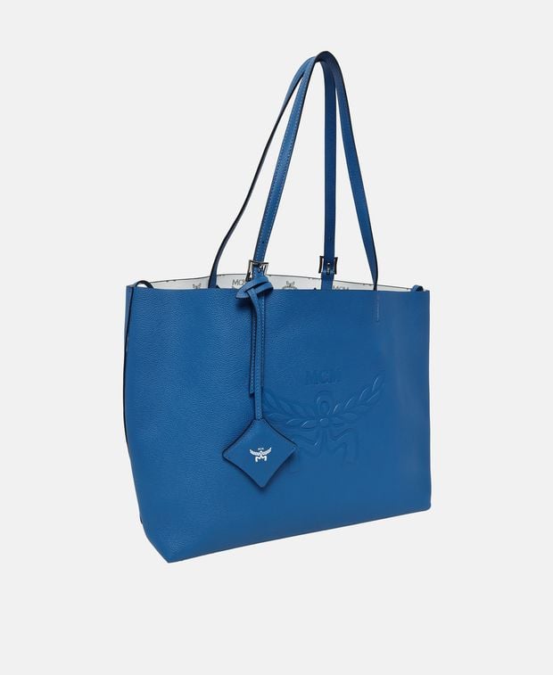 MCM Leather shopper Blue