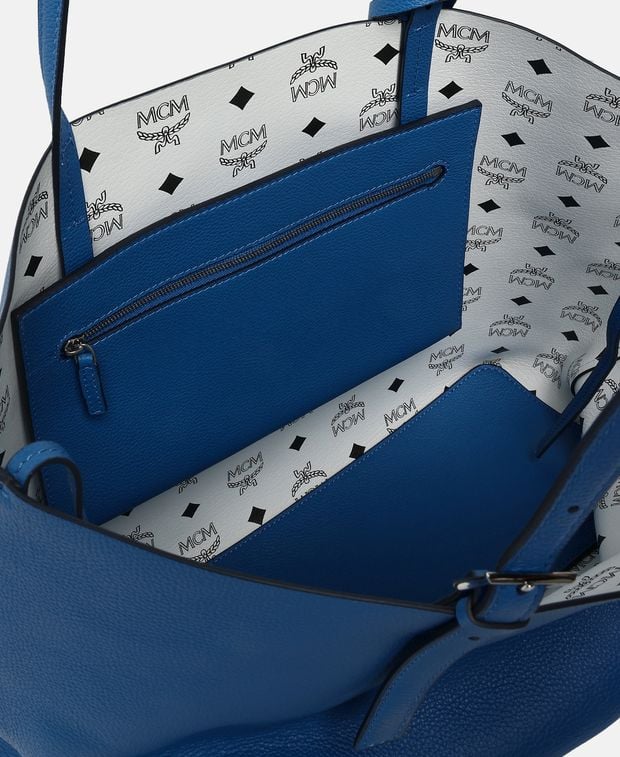 MCM Leather shopper Blue