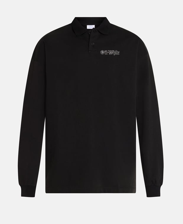 Off-White Long-sleeved polo shirt Black
