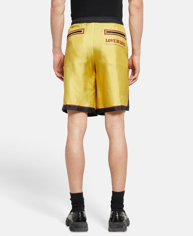 Dolce & Gabbana Silk shorts Dark Yellow