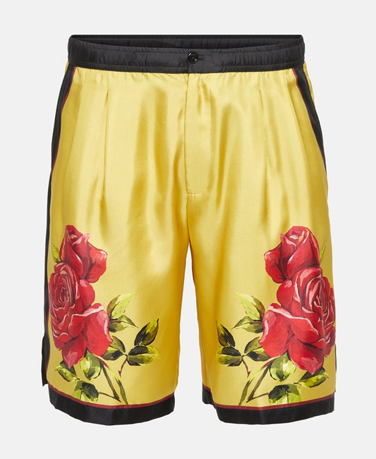Dolce & Gabbana Silk shorts Dark Yellow