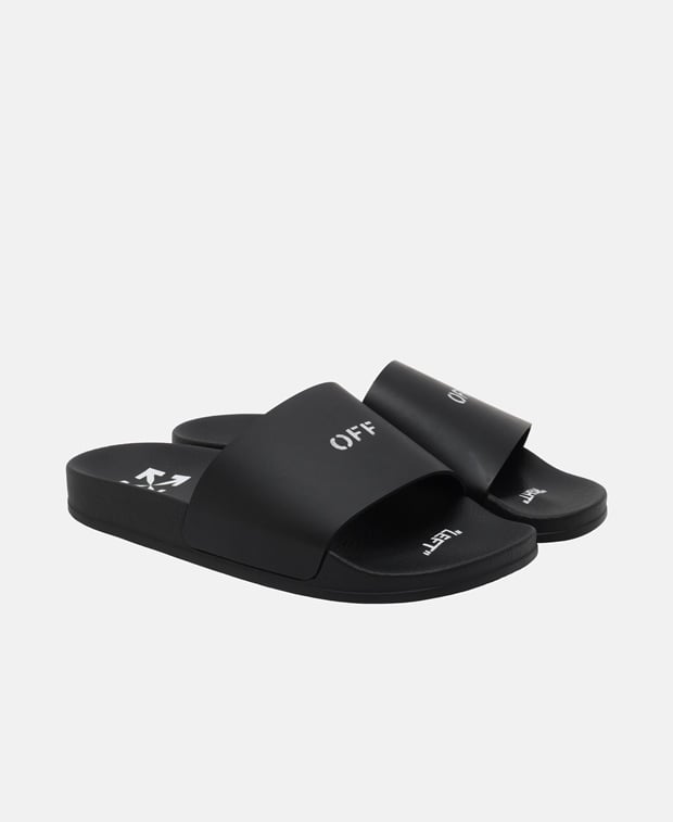 Off-White Off Stamp Pool shoes Black