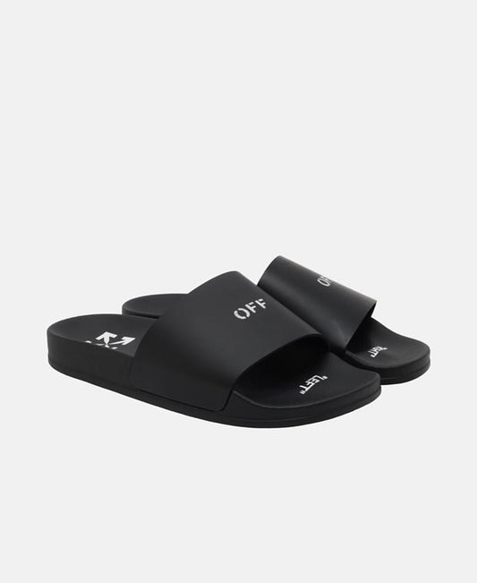 Off-White Off Stamp Pool shoes Black