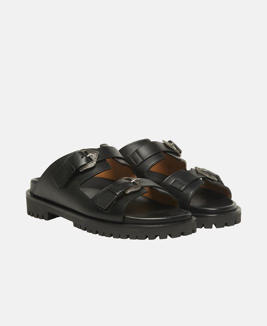 Off-White Shoes-Women-Sandals-Flat Sandals Sandals Black