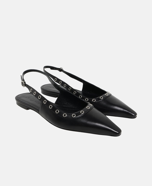 Aeyde Tizia Slingback ballerina Black