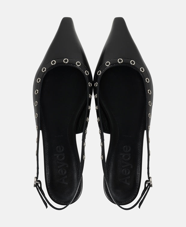 Aeyde Tizia Slingback ballerina Black