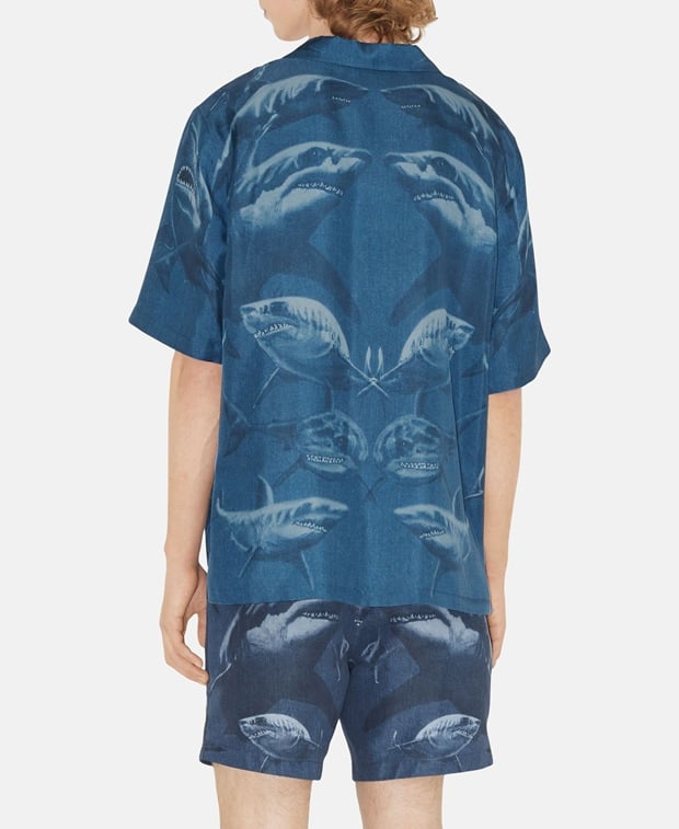 Burberry Short sleeve silk shirt Slate Blue
