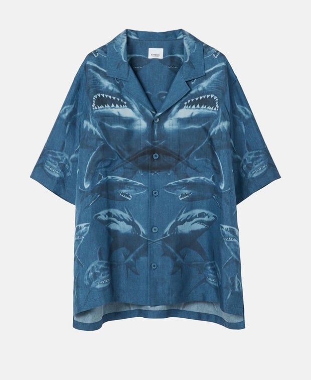 Short sleeve silk shirt