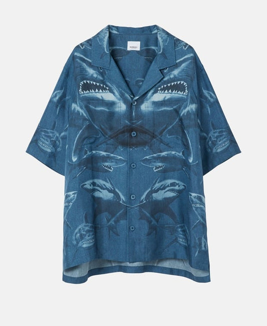 Short sleeve silk shirt