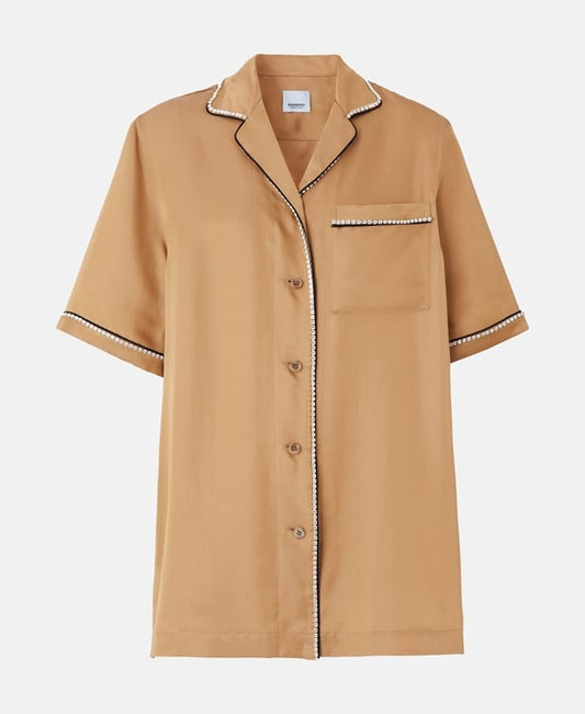 Burberry Satin blouse Camel