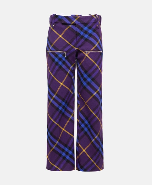 Burberry Wool trousers Purple
