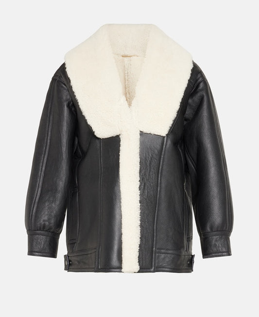 Victoria Beckham Leather jacket White