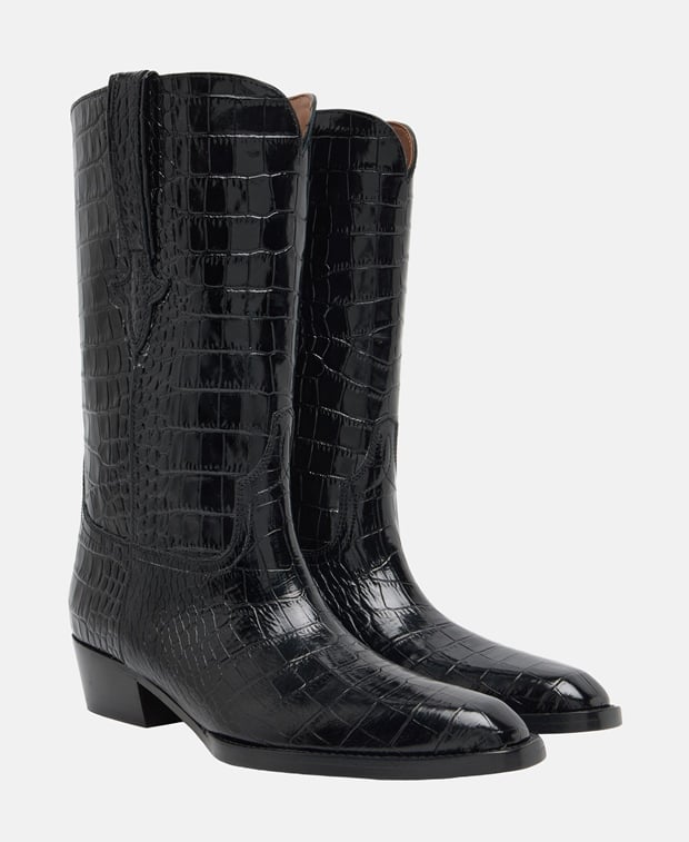 Paris Texas Carbone Cowboy boots Black