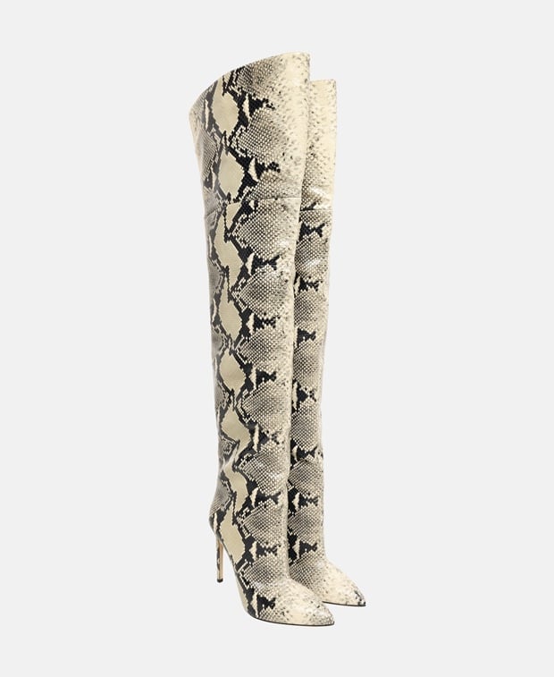 Paris Texas Over-the-knee boots Ecru