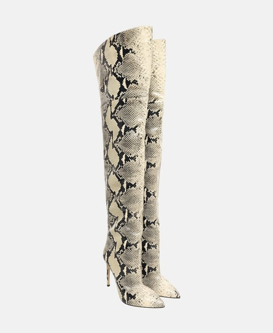 Paris Texas Over-the-knee boots Ecru