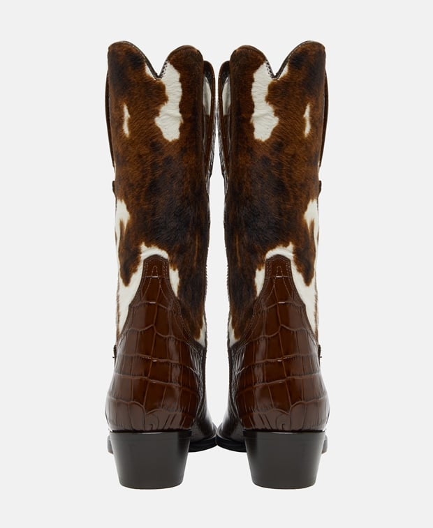 Paris Texas Hilda Cowboy boots Coffee