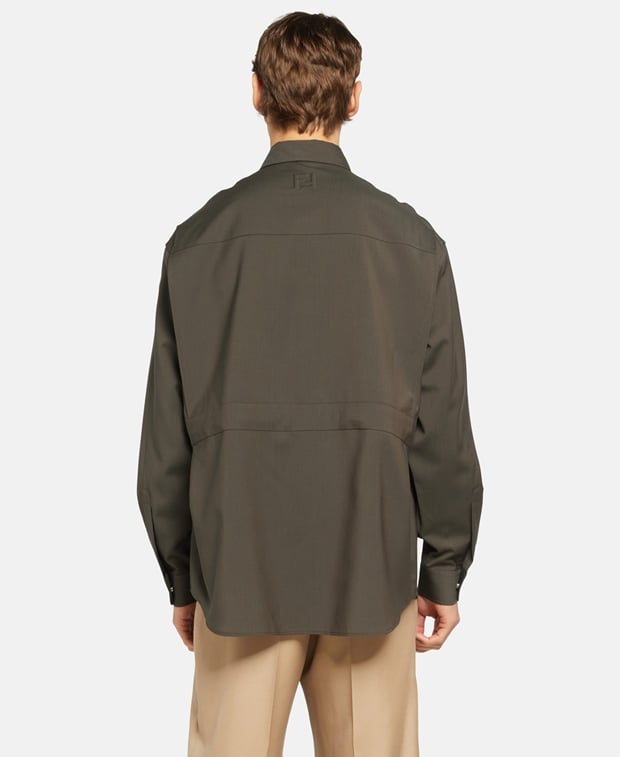 Fendi Wool shacket Green